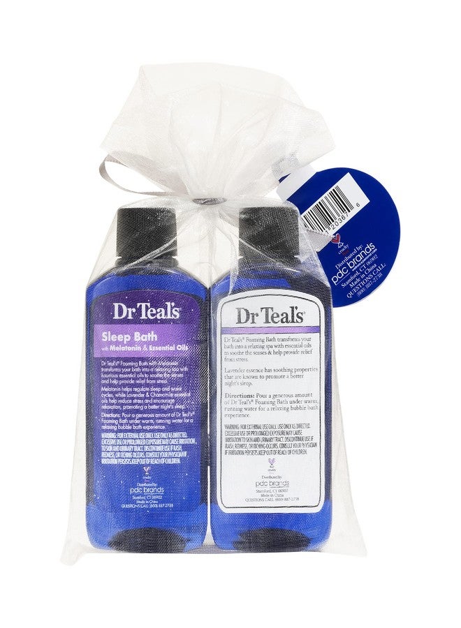 Dr Teal's Foaming Bath Holiday Gift Combo Pack (6 fl oz Total), Soothe & Sleep with Lavender, and Sleep Bath with Melatonin. - Image 2