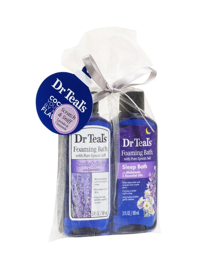Dr Teal's Foaming Bath Holiday Gift Combo Pack (6 fl oz Total), Soothe & Sleep with Lavender, and Sleep Bath with Melatonin. - Image 3