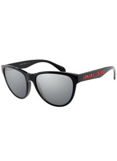 Armani Exchange Armani Exchange Cat Eye Women's Sunglasses, Black with Grey Mirrored Lenses AX4095SF 81586G Lens Size: 56mm  - Image 1
