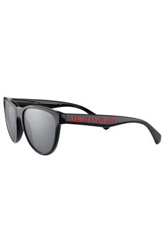Armani Exchange Armani Exchange Cat Eye Women's Sunglasses, Black with Grey Mirrored Lenses AX4095SF 81586G Lens Size: 56mm  - Image 3
