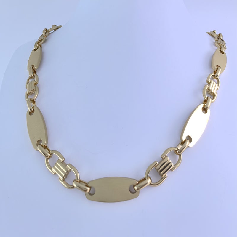 Selling Trendy Men'S Handmade Chain Fashion Atmospheric Necklace Imperial Chain Gone Stainless Steel Back Flat Chain Suit - Image 1