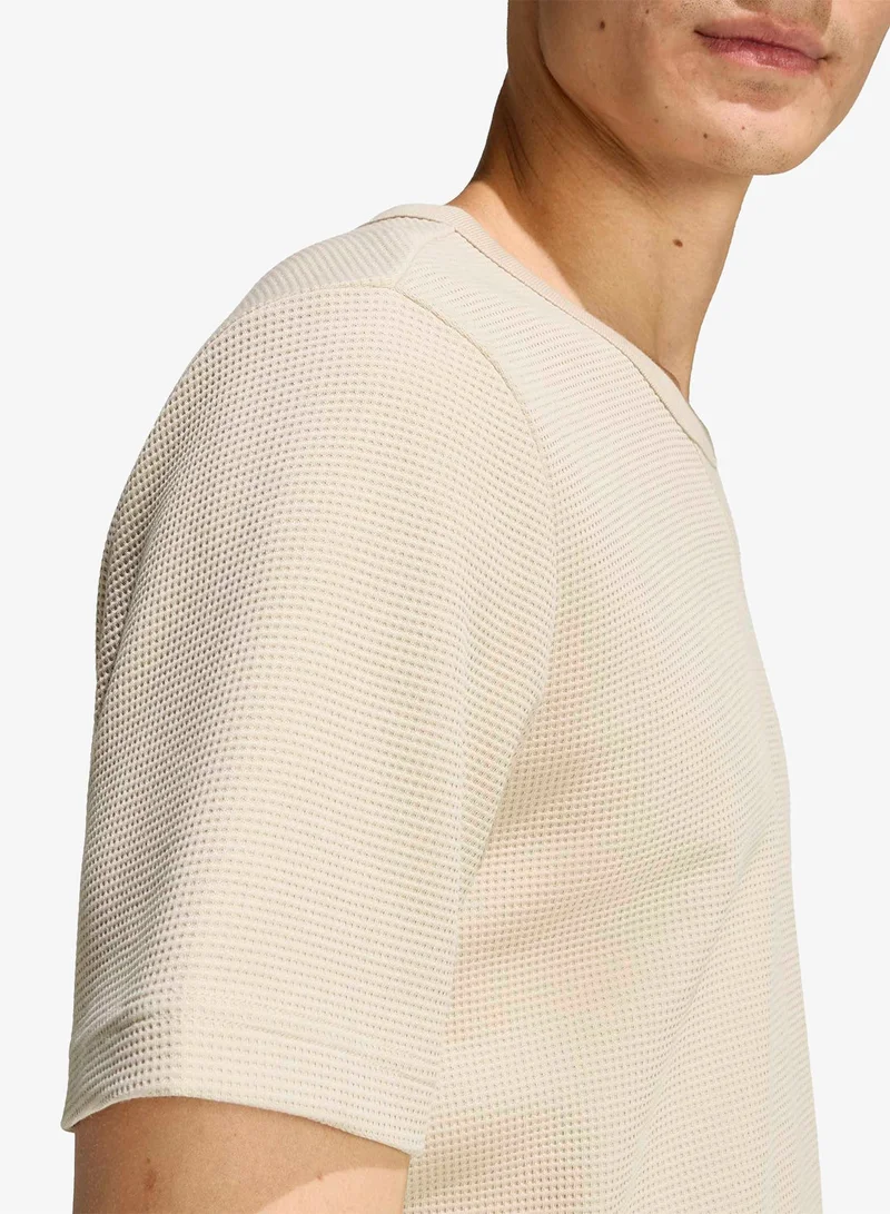 Adidas Originals STOKHA Trefoil Essentials Waffle T-Shirt for Men | Best Price UAE