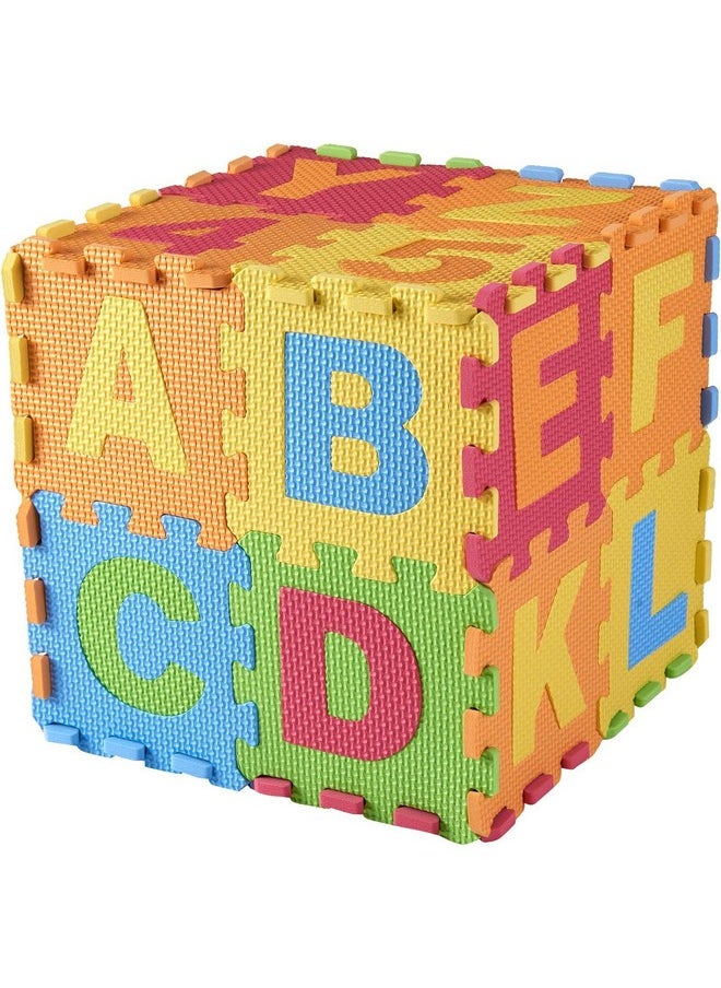 Dimple - Kids Foam Play Mat (36-Piece Set) 6.25 X 6.25 Inches Interlocking Alphabet And Numbers Floor Puzzle Colorful Eva Tiles Girls, Boys Soft, Reusable, Easy To Clean - Image 1