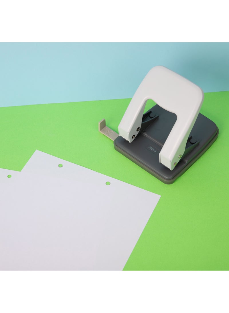PRIMA Paper Puncher Heavy-Duty 2-Hole - 40-Sheet Capacity | 6mm Holes for Standard Binders, Strong 12mm Base Grip, Extra Waste Tray, Fits A3 A4 A5, 80gsm Papers - Image 2