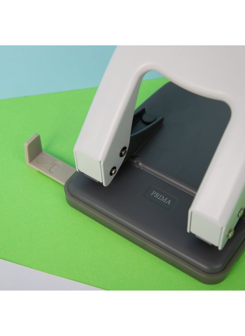 PRIMA Paper Puncher Heavy-Duty 2-Hole - 40-Sheet Capacity | 6mm Holes for Standard Binders, Strong 12mm Base Grip, Extra Waste Tray, Fits A3 A4 A5, 80gsm Papers - Image 3