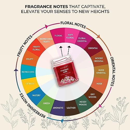 Aromahpure Scented Candle (45 hrs) (100% Soy Wax) -Handcrafted | Smoke-Free | Charming Rose- Rose Fragrance Candles for Home & Gift Sets - Image 3