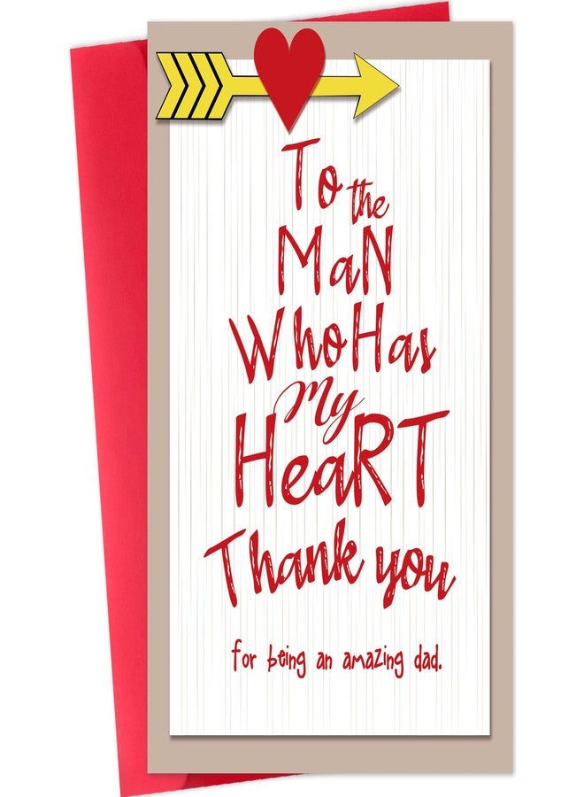 Beixian Funny Father's Day Card for Dad, Sweet Fathers Day Card Gifts for Husband from Wife, To the Man Who Has My Heart, Thank You for Being an Amazing Dad - Image 2