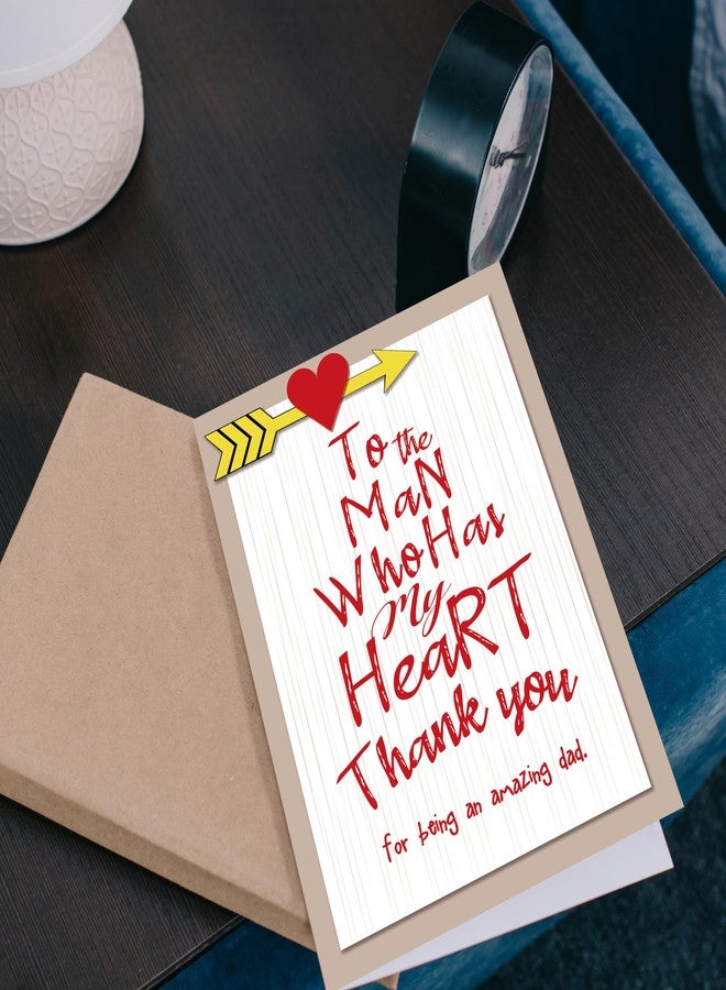 Beixian Funny Father's Day Card for Dad, Sweet Fathers Day Card Gifts for Husband from Wife, To the Man Who Has My Heart, Thank You for Being an Amazing Dad - Image 4