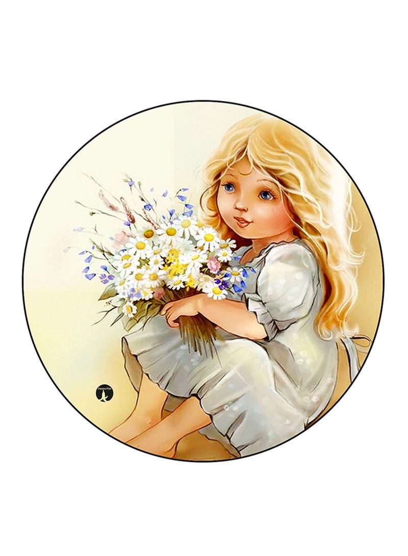 Girl Printed Mouse Pad Multicolour