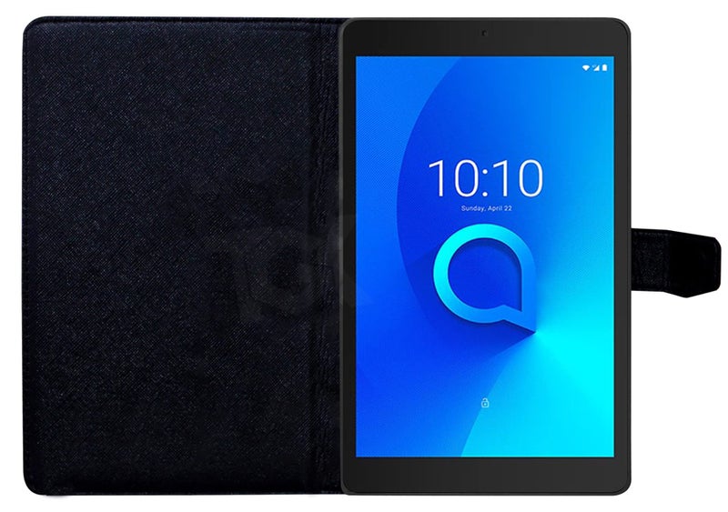 TGK Plain Design Leather Flip Stand Case Cover for Alcatel 3T8 Tablet 8 inches (Black) - Image 5