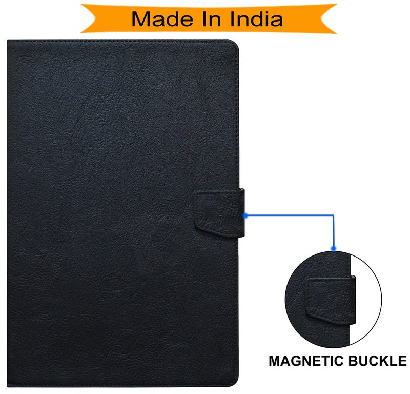 TGK Plain Design Leather Flip Stand Case Cover for Alcatel 3T8 Tablet 8 inches (Black) - Image 2