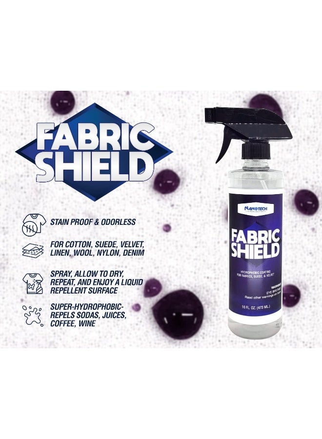 Nanotech Surface Solutions Fabric Shield, Fabric Guard, Liquid Repellent for Fabrics, Upholstery, Suede, Textile Shield, Wine, Coffee Stain Protector - Image 2