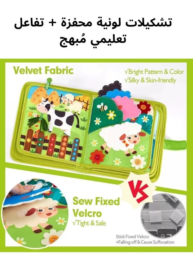 Bukela Toddler Busy Board - Educational Activity Sensory Toy for Fine Motor Skills Development, Preschool Learning Travel Toy for Plane & Car, Ideal Gift for Boys & Girls - Image 3