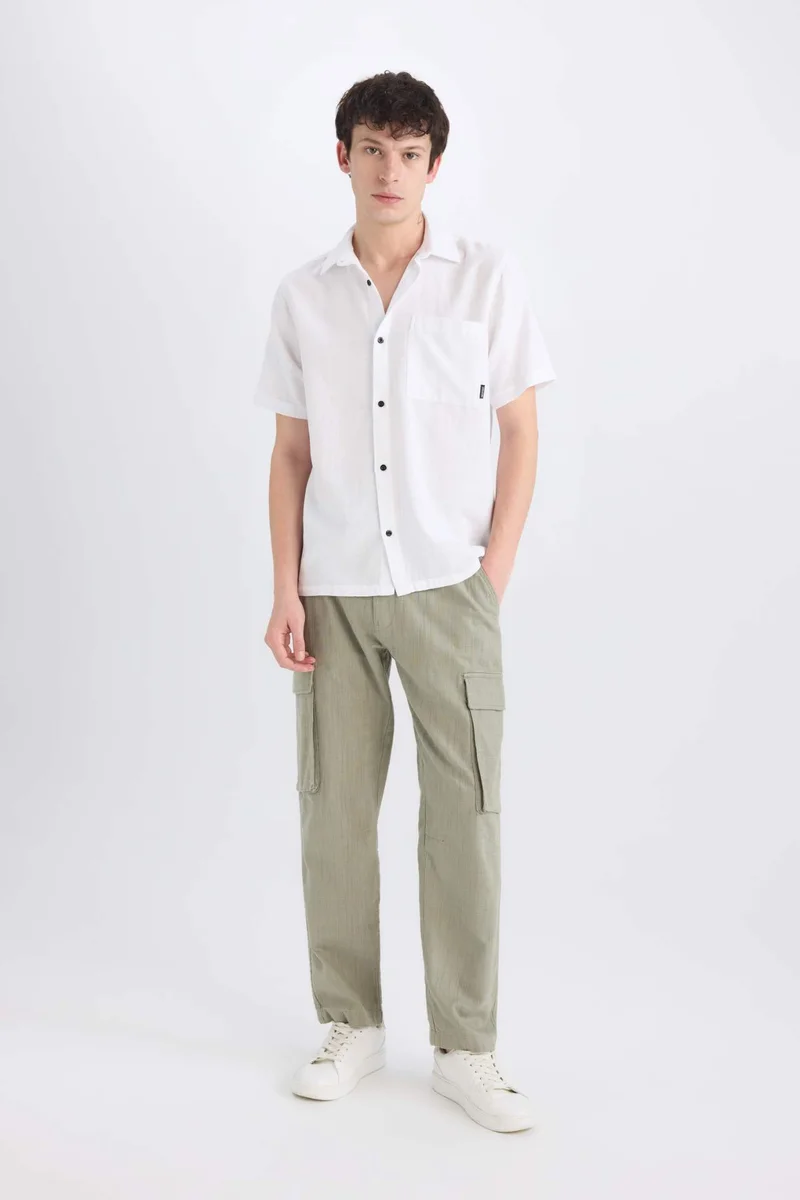 ديفاكتو Regular Fit Cotton Short Sleeve Shirt