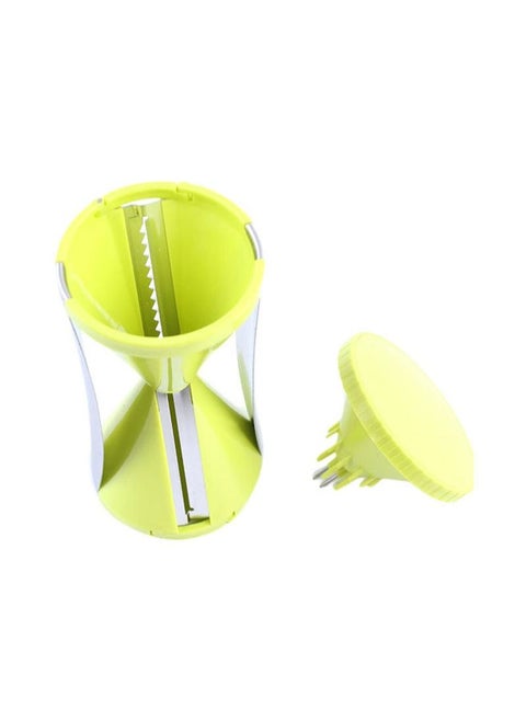 Fruit Spiral Slicer Spiralizer Vegetable Cutter Carrot Noodle Grater Veggie Spaghetti Pasta Salad Maker Green/Silver 17x8.5x8.5centimeter