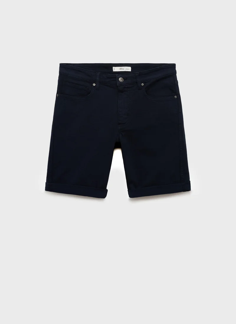 Mango Man  Slim-fit denim bermuda shorts for Men | Best Price UAE