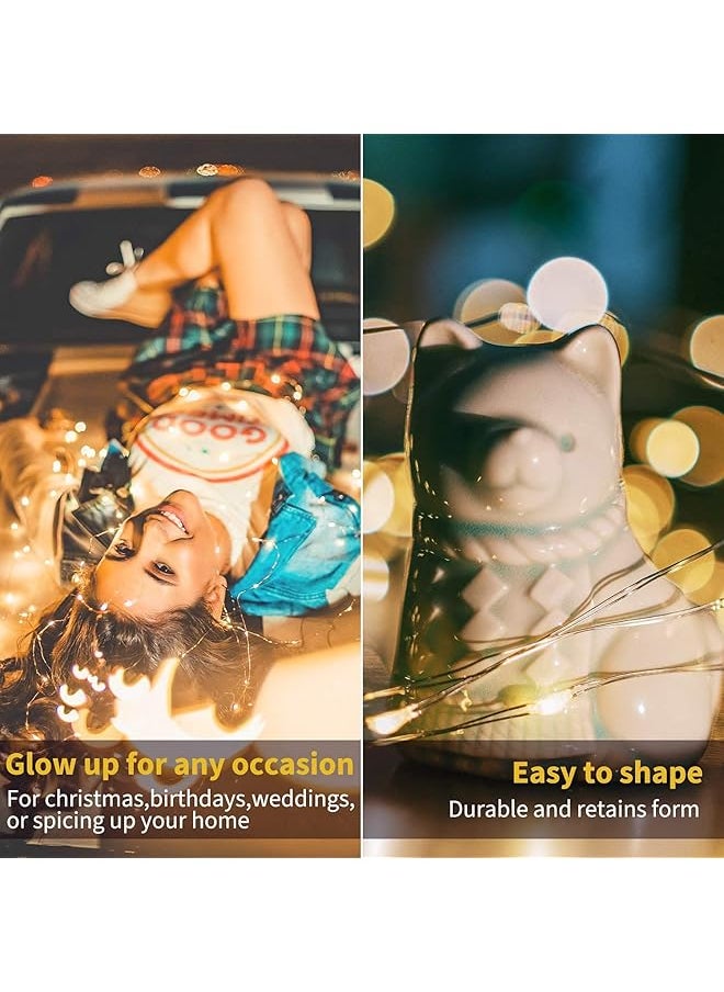 Arabest Fairy Lights Battery Operated 12 Pack 3M 20 Led Mini String Lights Waterproof Copper Wire Fairy Lights With 2 Cr2032 Batteries For Wedding Centerpiece Bedroom Table Decor Warm White  - Image 3