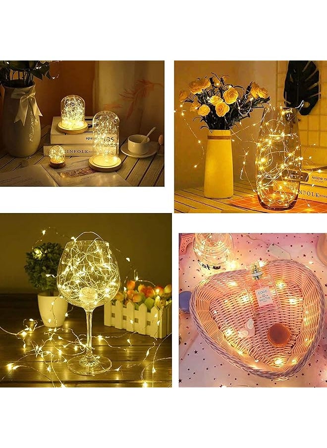 Arabest Fairy Lights Battery Operated 12 Pack 3M 20 Led Mini String Lights Waterproof Copper Wire Fairy Lights With 2 Cr2032 Batteries For Wedding Centerpiece Bedroom Table Decor Warm White  - Image 4