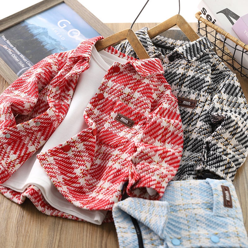 Boys' Plaid Shirt Spring Wear Children'S Thin Coat 2025 New Arrival Boys Fashionable Lapel Long Sleeve Shirt - Image 4