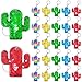 CiciBear 25 Pack Cactus Sequin Keychains for Cactus Mexican Fiesta Tropical Hawaiian Summer Themed Party Favors Kids and Adults Birthday Gift Baby Shower Party 5 Colors - Image 2