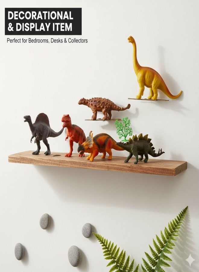 MALLEXO 6 PCS Realistic Big Size Forest Dinosaur with 1PCS Tree Animals Toys for Kids 3+ | Prehistoric Jungle Dino Animal Toy Figures for Boys | Girls Birthday Gift for Children Education & Decor Item - Image 3