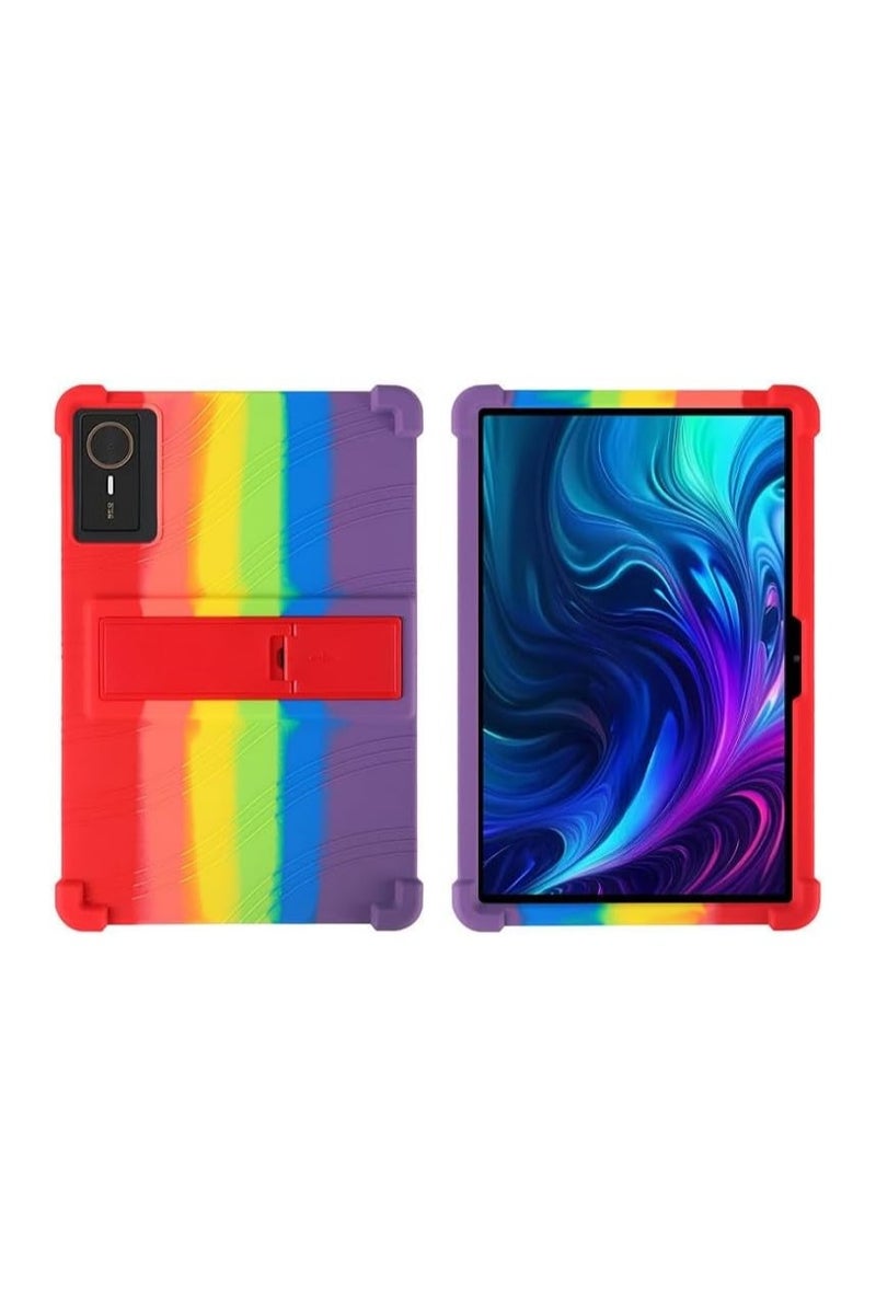 general Protective case suitable for ZTE Nubia Pad SE 10.95 inches (2025), 【child-friendly】 4-corner thickened soft silicone protective case shockproof protective case with multi-angle stand