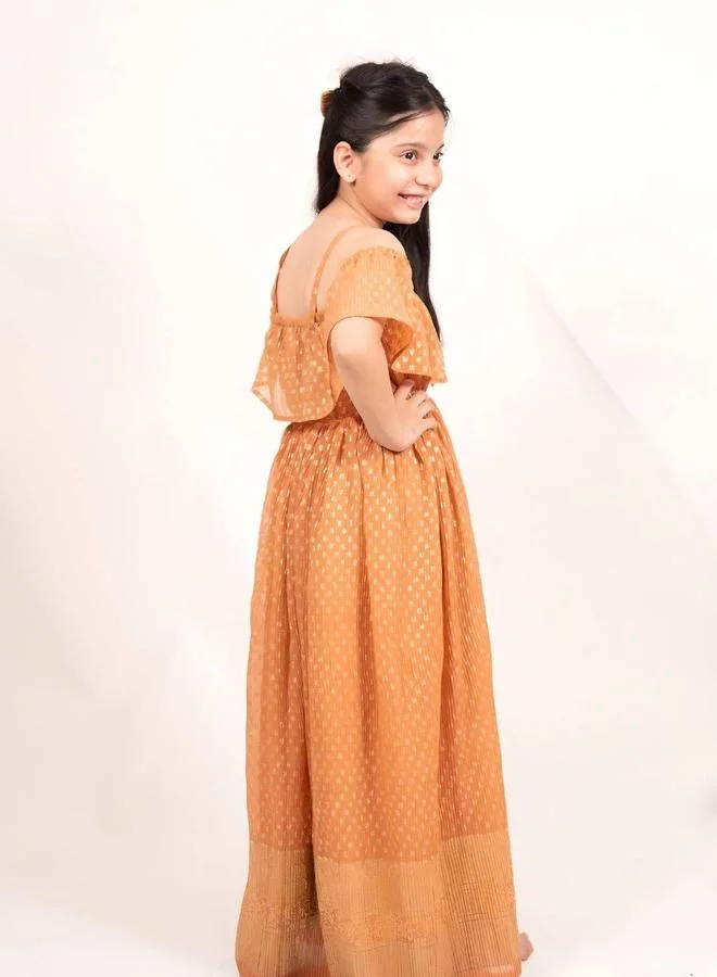 مايثيلي Maithili Printed A-Line Off Shoulder Maxi Dress
