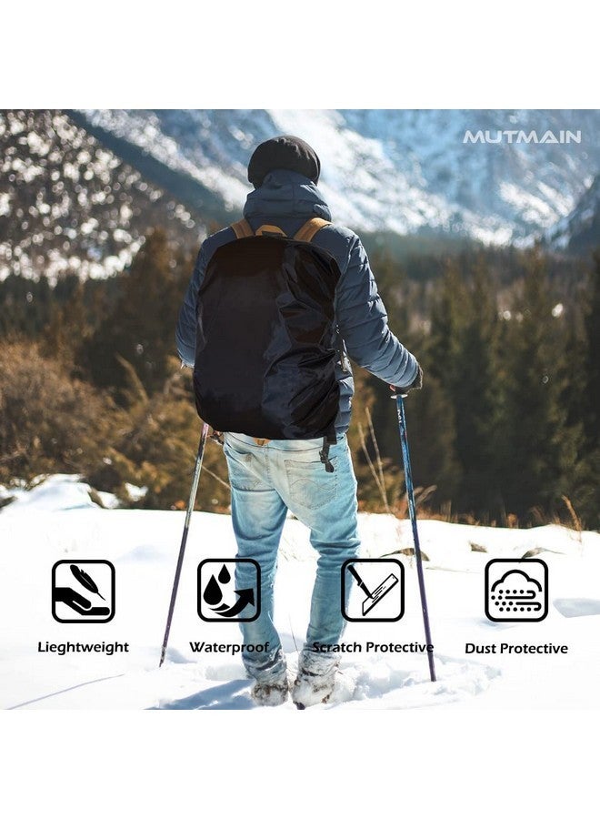 MUTMAIN (Pack of 2) Bag Cover Waterproof Combo 25L to 35L Rain Cover for Schoolbag | Laptop Bag | Backpack Bags, Rubberized Material Black (BPBLACK-30LTO40L(2)) - Image 5