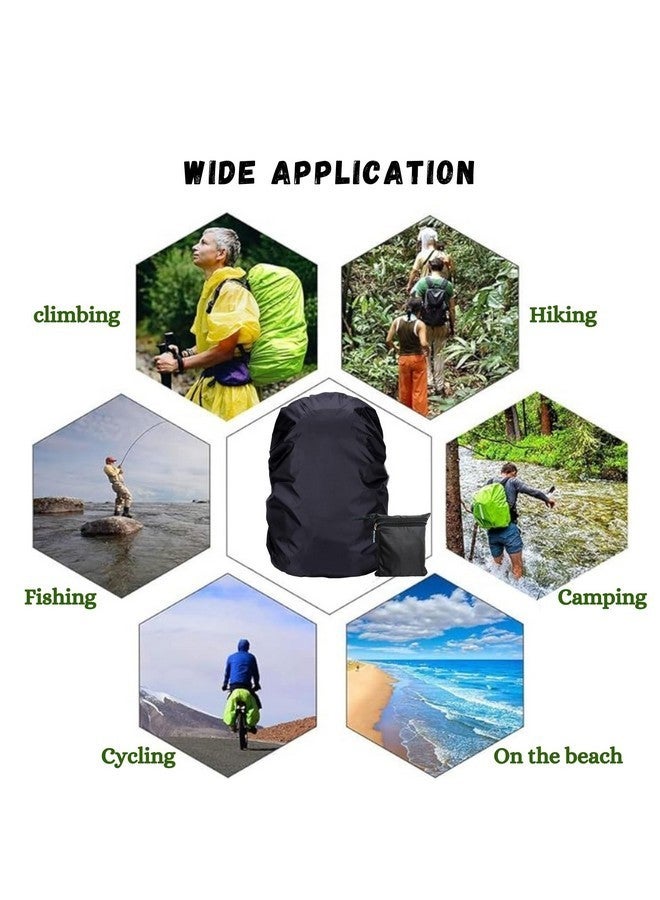 MUTMAIN (Pack of 2) Bag Cover Waterproof Combo 25L to 35L Rain Cover for Schoolbag | Laptop Bag | Backpack Bags, Rubberized Material Black (BPBLACK-30LTO40L(2)) - Image 4