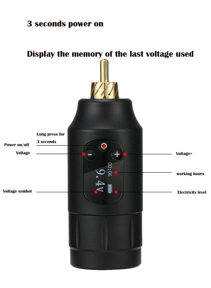 Arabest الروتاري قلم الوشم نمط آلة عدة الوشم القلم عدة آلة الوشم للمبتدئين لوازم الوشم الأسود - Image 3