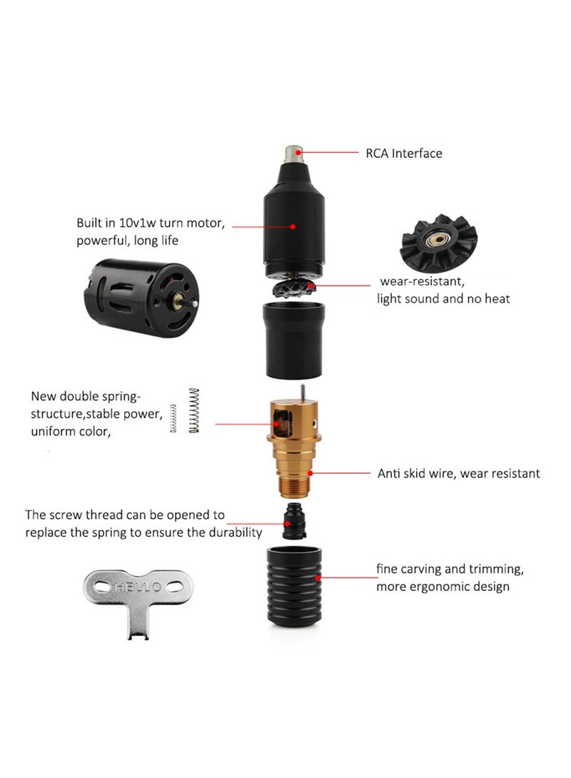 Arabest الروتاري قلم الوشم نمط آلة عدة الوشم القلم عدة آلة الوشم للمبتدئين لوازم الوشم الأسود - Image 2