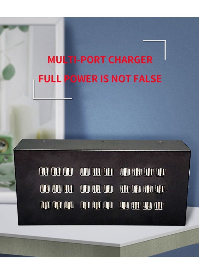 PADOM - Padom 60 Port Usb Charging Station with Smart Protection Multi-Port Usb Charger Wall Adapter with Power Cord for Iphone Ipad Samsung and so on - Image 1