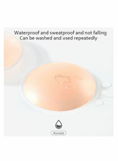 Y&D ELECDON Silicone Nipple Covers, 4 Pairs Women's Reusable Adhesive Invisible Pasties Nippleless Bras for Women & Girls Pink and Skin color (Round&Flower)  - Image 2