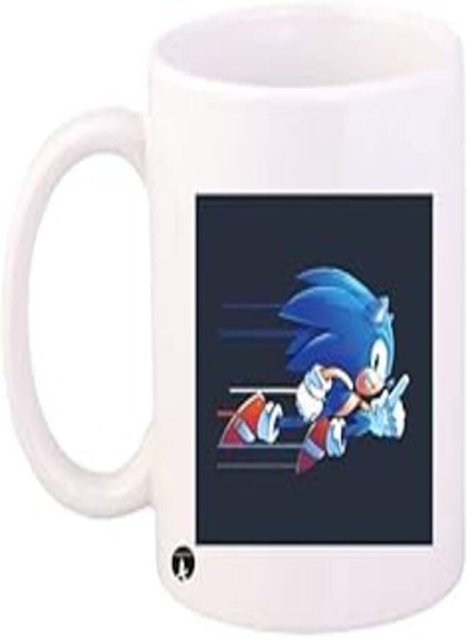 RYN PRINTED/Sonic Video Game Mug White/Blue/Black