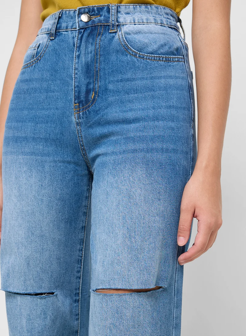 Ginger High Waist Straight Fit Jeans