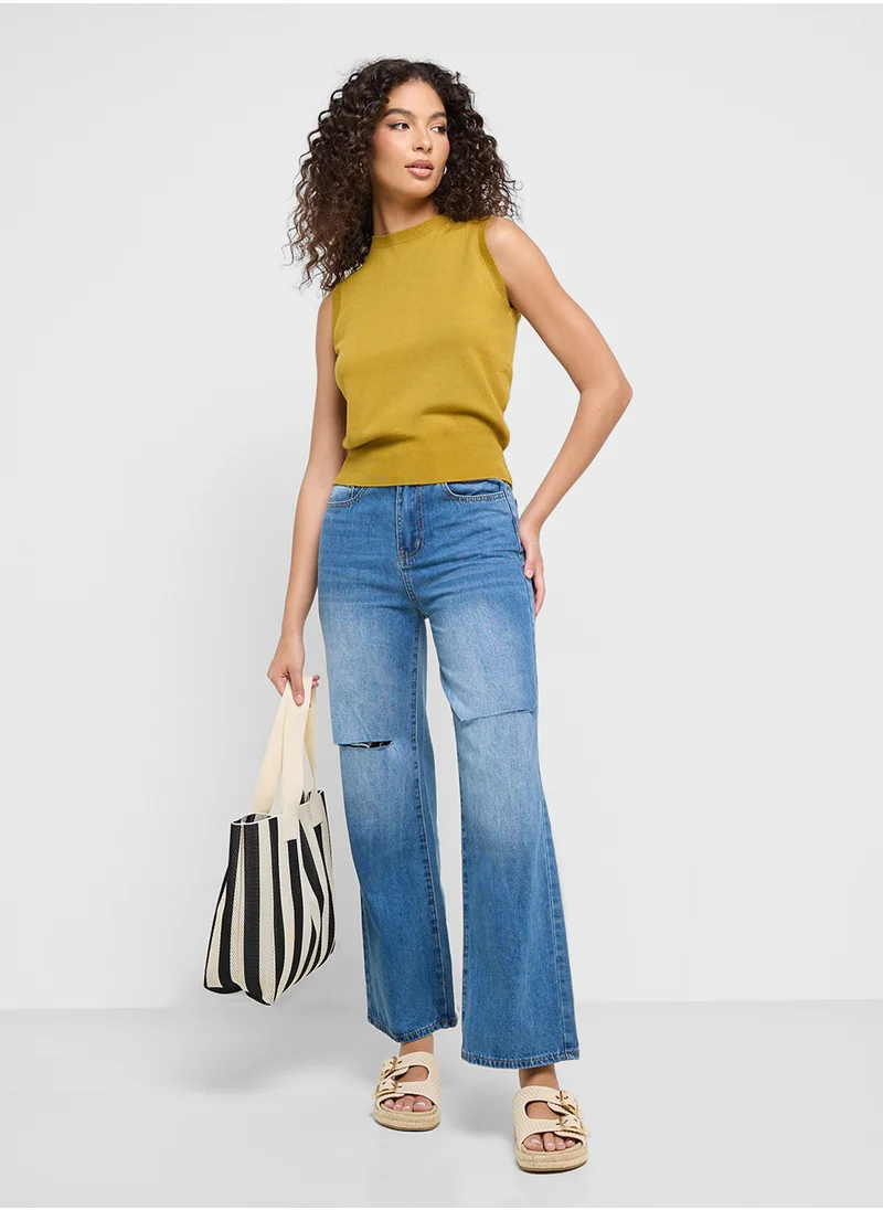 Ginger High Waist Straight Fit Jeans