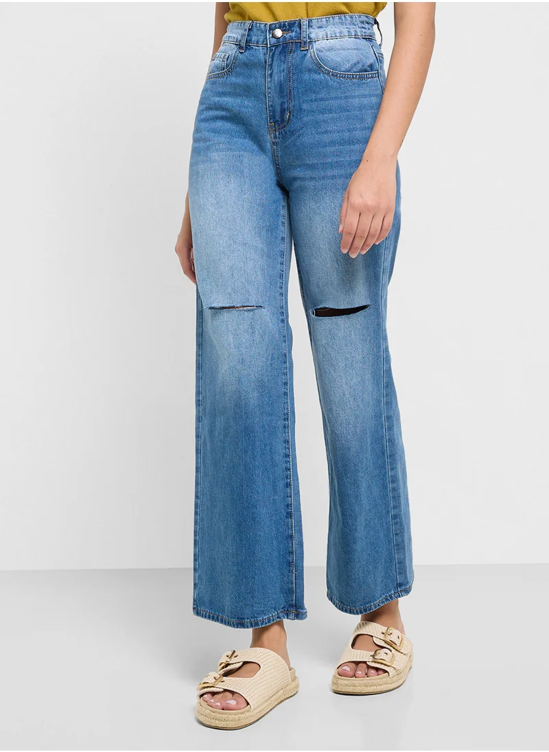 Ginger High Waist Straight Fit Jeans