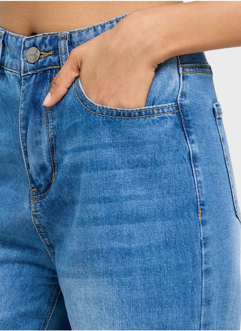 Ginger High Waist Straight Fit Jeans