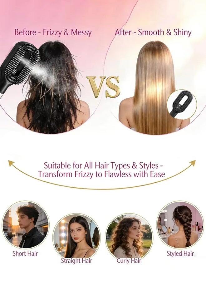 2-in-1 Multi-functional Spray Bottle Comb Anti-static wet Dry Scalp Massage Bristle Comb,Salon Fluffy Modeling Comb - Image 2