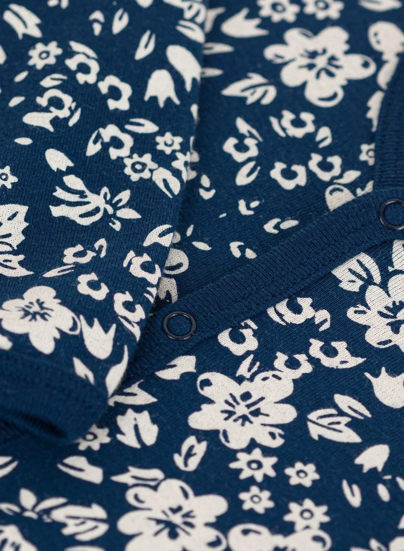 Petit Bateau Kids Floral Printed Onesies