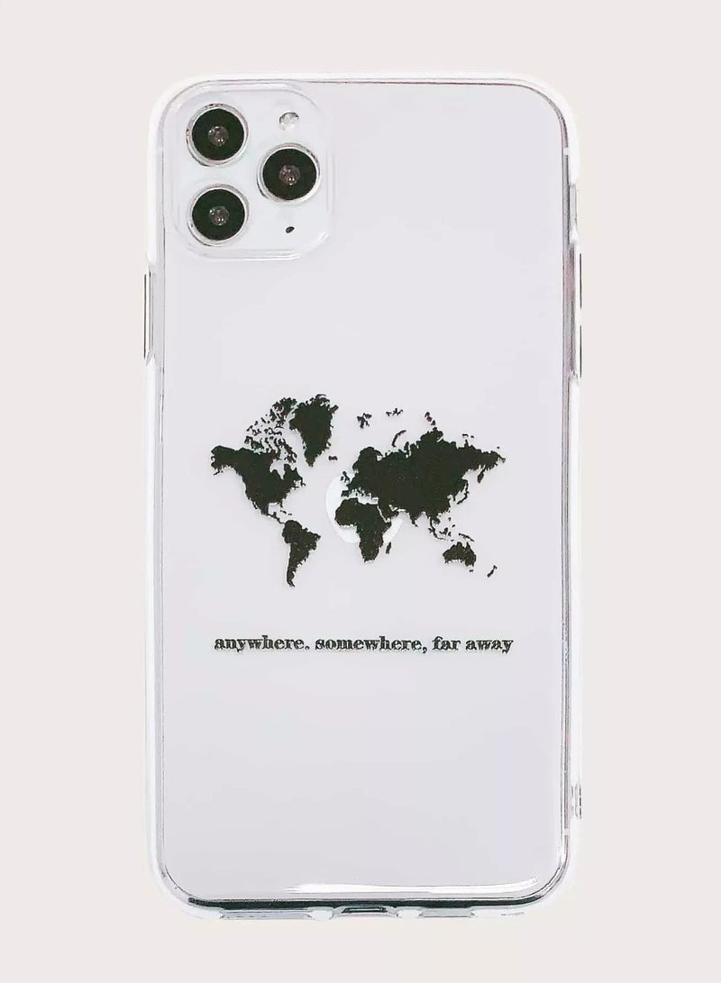 Map Print Transparent Case Compatible With iPhone  - Image 1