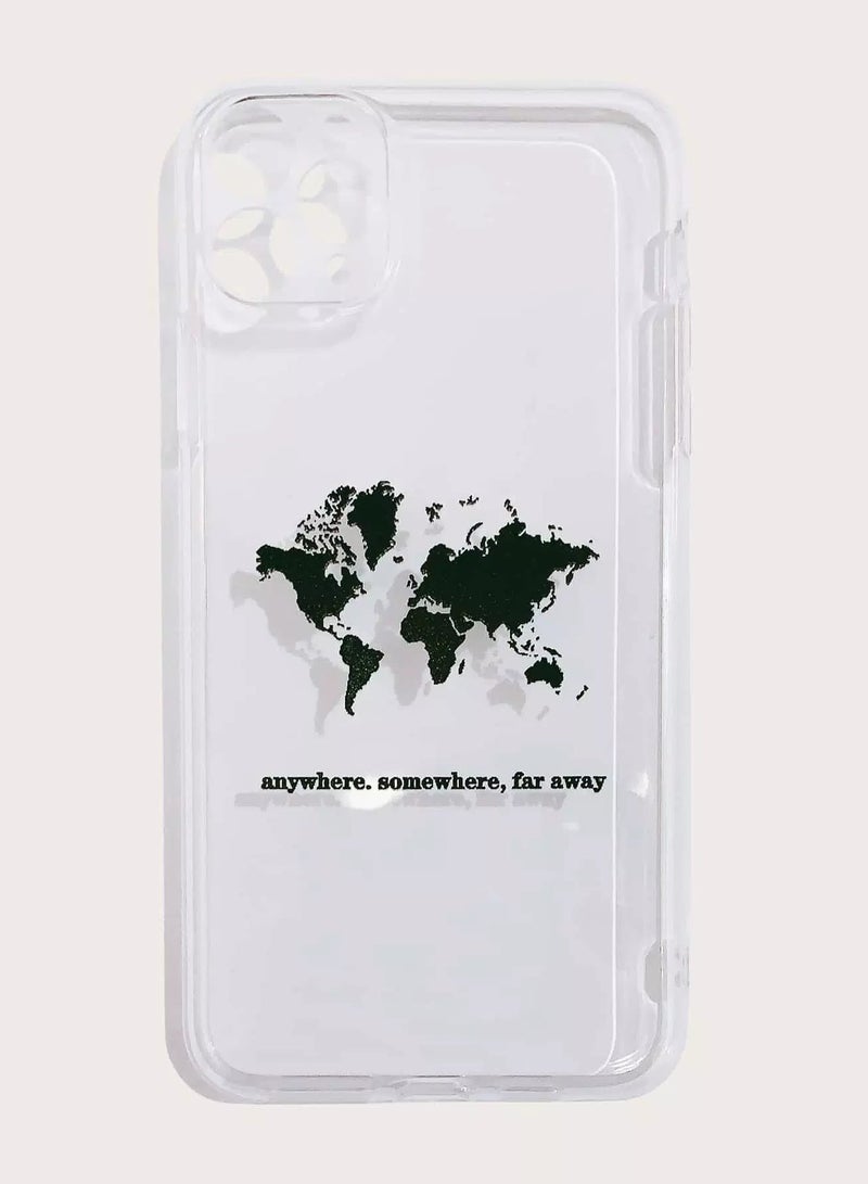 Map Print Transparent Case Compatible With iPhone  - Image 4