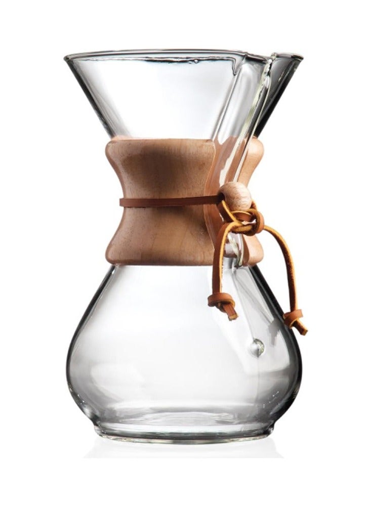 كيميكس حزمة العبوة I ماكينة صنع القهوة الكلاسيكية 6 أكواب (30 أونصة) مع 100 قطعة من أوراق تصفية القهوة الدائرية المطوية مسبقا - Image 3