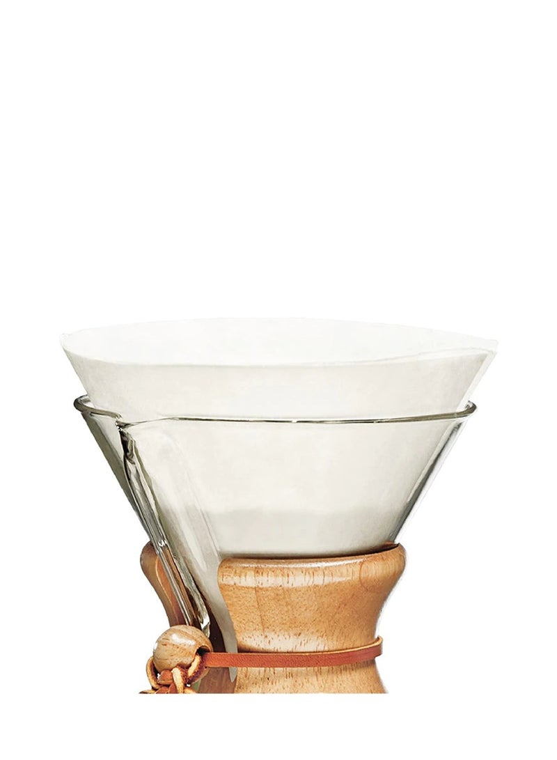 كيميكس حزمة العبوة I ماكينة صنع القهوة الكلاسيكية 6 أكواب (30 أونصة) مع 100 قطعة من أوراق تصفية القهوة الدائرية المطوية مسبقا - Image 4