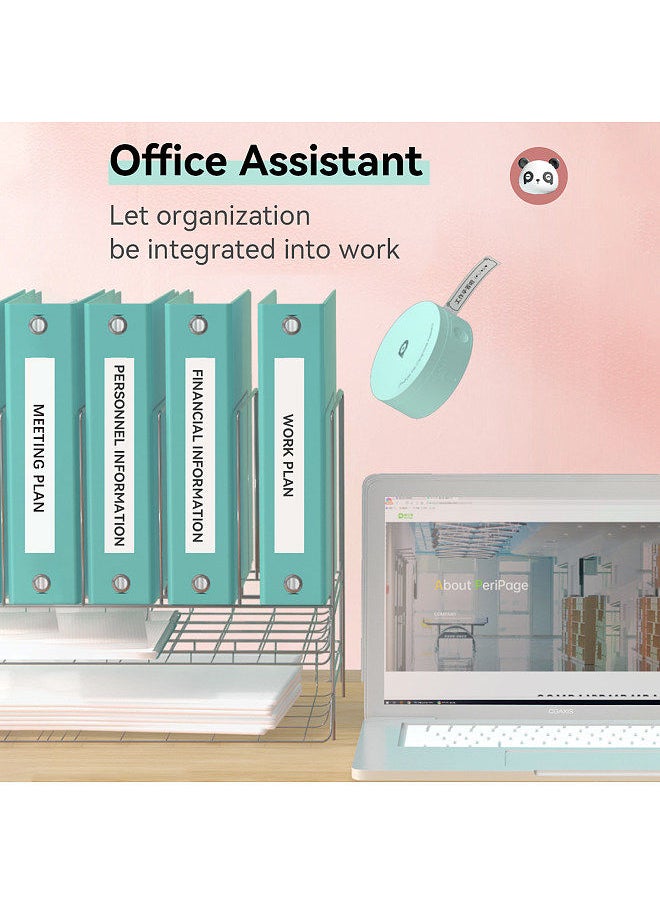 PeriPage L1 Plus Label Maker Mini Pocket Thermal Printer All in One BT Connect Prince Tag DIY Date Journal Study Sticker Labeling Machine with 1 White Tape Roll for Office Home Organization USB Rechargeable  - Image 2
