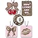 Joytezz Cheetah Print 5pcs Car Air Freshener Bow Coquette Leopard Print Car Accessories Automotive Interior Hanging Scents Mirror Decor for Women Teen Girls - Image 2