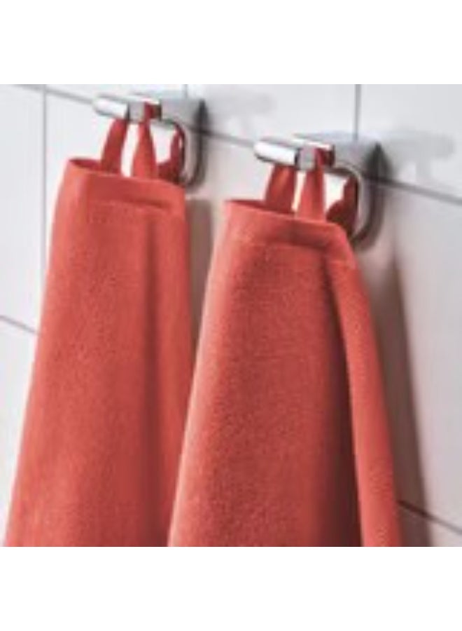 Bath sheet orange-red 100x150 cm - Image 2