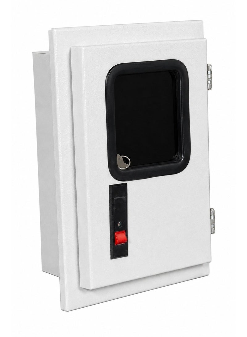 220V Flush Mount New Electrical panel Made of 1mm Steel with Glass Viewing Panel & Lock | Premium Meter Enclosure with High-Quality Hinges - Image 1