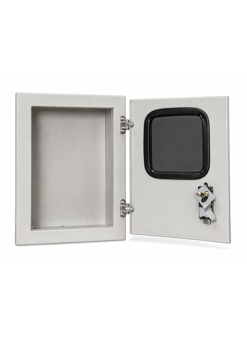 220V Flush Mount New Electrical panel Made of 1mm Steel with Glass Viewing Panel & Lock | Premium Meter Enclosure with High-Quality Hinges - Image 2