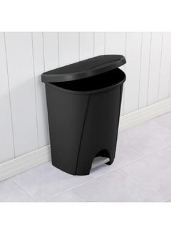 Sterilite Elegant and Modern Design BPA-Free Plastic StepOn Wastebasket Black 25 L 10949004  - Image 3